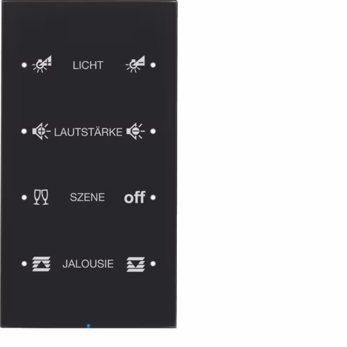 75144155 Touch sensor, 4'lü, Integro Bus bağl.KNX- R.3, siyah cam