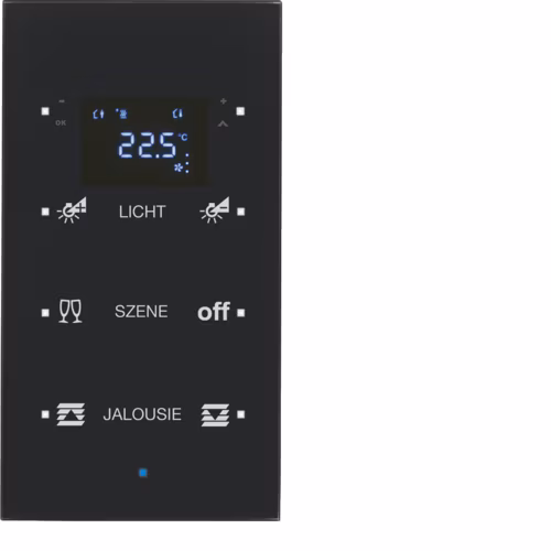 75643135 Термостат KNX glass 3g, подключение по шине Integro. Датчик KNX-TS, бл.