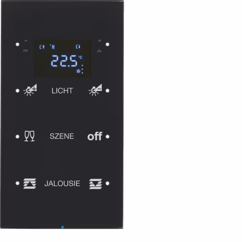 75643155 Touch sensor 3'lü termo­stat,In­tegro bus bağlKNX-R.3, cam bl.