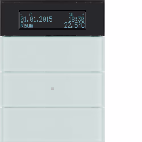 75663590 B.IQu 3'lü termo­stat,KNX- B.IQ, cam beyaz