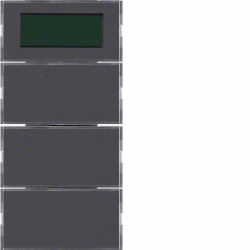 75663785 S.1/B.3/B.7 3'lü buton, Termo­stat/Etiket, antra­sit/Alü