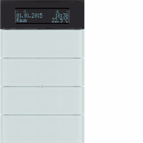 75664590 B.IQu 4'lü termo­stat,KNX- B.IQ, cam beyaz