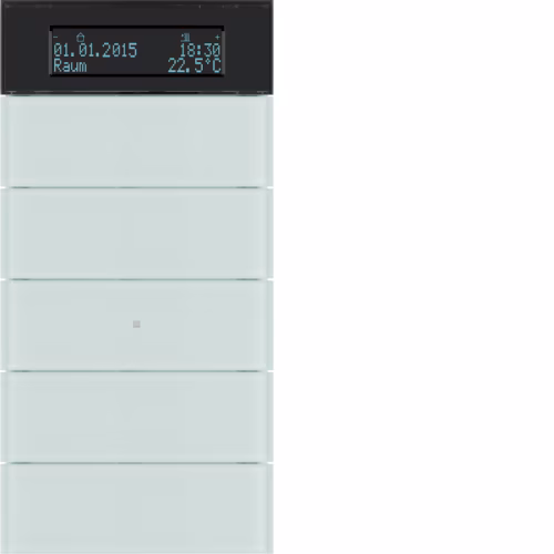 75665590 B.IQu 5'li termo­stat,KNX- B.IQ, cam beyaz