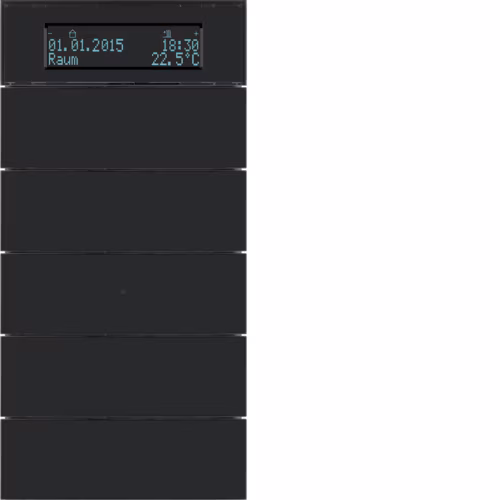 75665592 B.IQu 5'li termo­stat,KNX- B.IQ, siyah cam