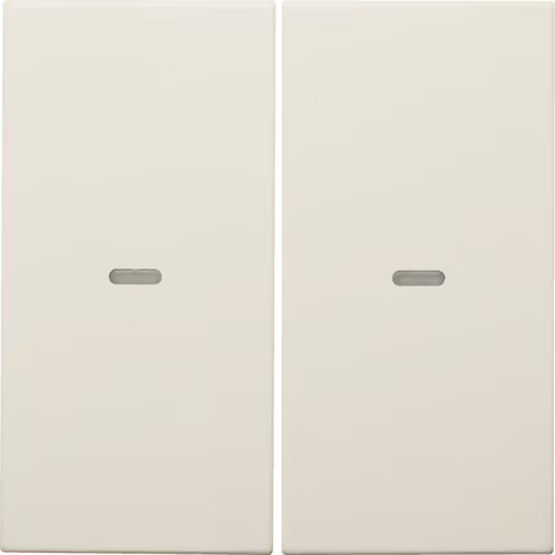 80960382 2'li buton modülü kapağı, şeffaf cam,/B.3/B.7, parlak beyaz