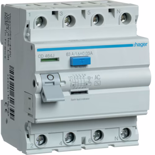 CD464J Компактный переключатель 4P 63A 30mA AC Class