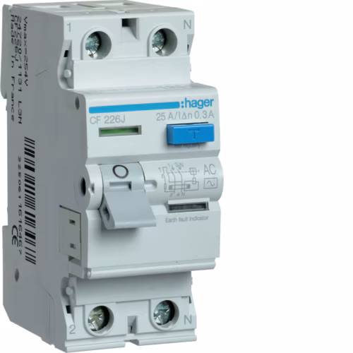 CF226J Kompakt şalter 2P 25A 300mA AC Sınıfı