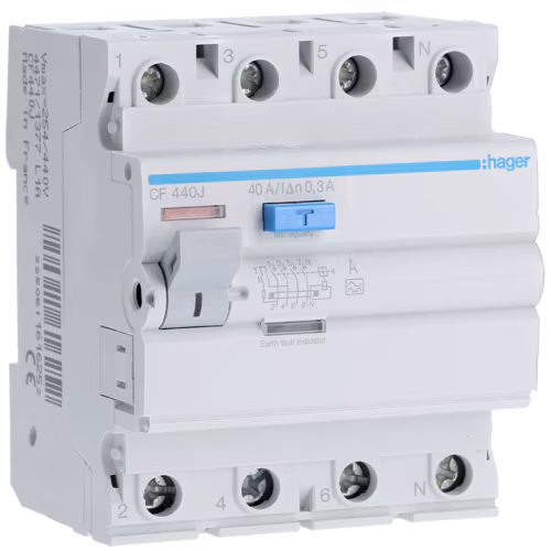 CF440J Kompakt şalter 4P 40A 300mA A Sınıfı