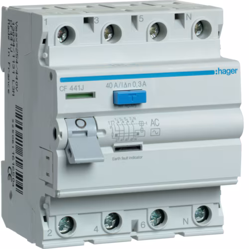 Компактный переключатель CF441J 4P 40A 300mA AC Class