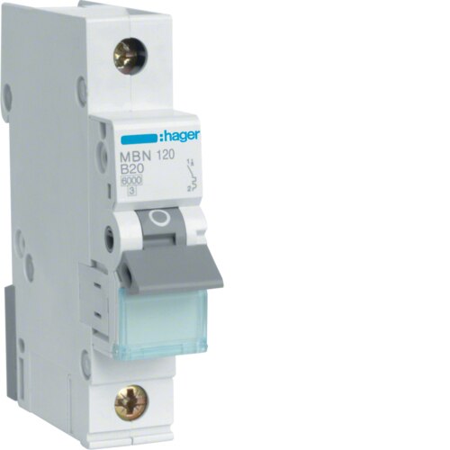 MBN120 Otomatik sigorta 1P 6kA B-20A 1M