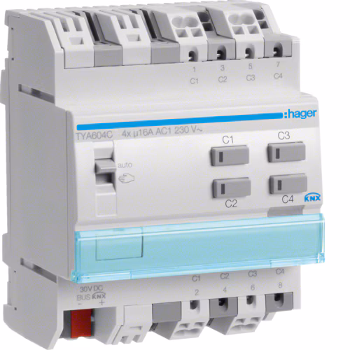 TYA604C priz modülü 4x 16A /230V~, KNX