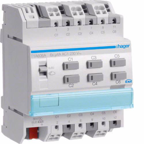TYA606A priz modülü 6x 4A /230V~, KNX