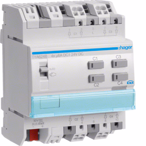TYA624B Panjur modülü 4x 6A /24V DC, KNX